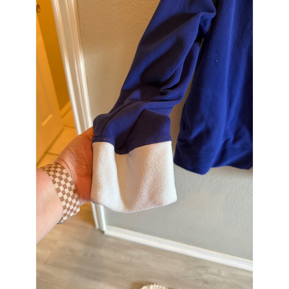 Izod‎ Fleece Full Zip Jacket Royal Blue Light Blue Mock Neck Mens Medium - Picture 5 of 5